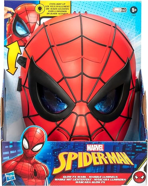 Маска Людина Павук Світиться Marvel Spider-Man Glow FX Light-Up Mask Hasbro F8839 - Фото 2 Маска Людина Павук Світиться Marvel Spider-Man Glow FX Light-Up Mask Hasbro F8839 - зображення 2