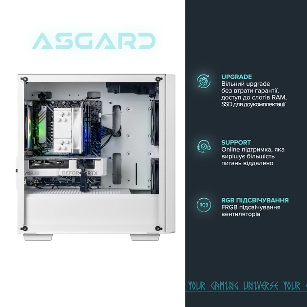 Ігровий комп'ютер ASGARD (I124F.32.S10.46.5314) / Intel Core i5-12400F (2.5–4.4 ГГц) / RAM 32 ГБ / SSD 1 ТБ / NVIDIA GeForce RTX 4060 - зображення 7