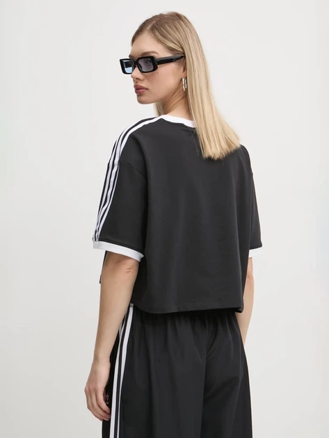 Футболка хлопковая оверсайз женская Adidas Originals 3S Loose Crop