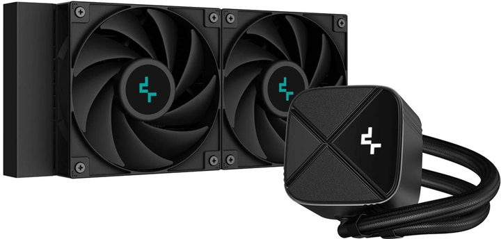 Система водяного охолодження DeepCool LS520S Zero Dark (R-LS520-BKNNMM-G-1) - зображення 1