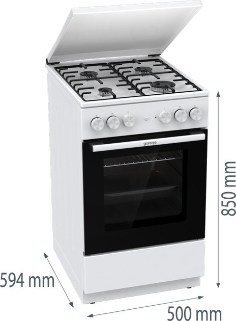 Комбінована плита Gorenje GK5A22WH (7076252) - изображение 11