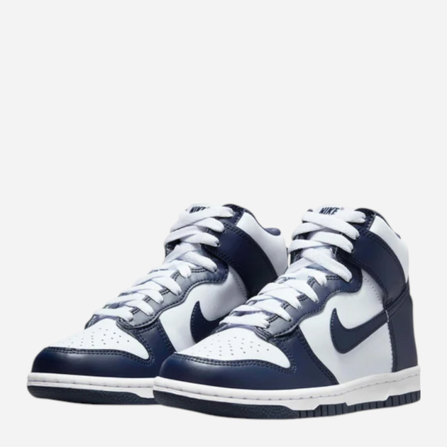 Sneakersy młodzieżowe chłopięce za kostkę Nike Dunk High DB2179-008 38.5 (6Y US) Białe (196975921249) - obraz 2