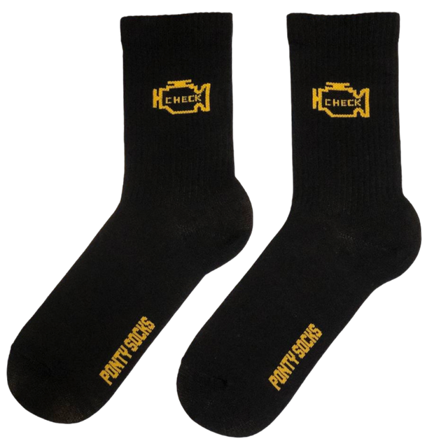 Шкарпетки Ponty Shop Check розміри 41-45 Чорні - Фото 1 Шкарпетки Ponty Shop Check розміри 41-45 Чорні - изображение 1