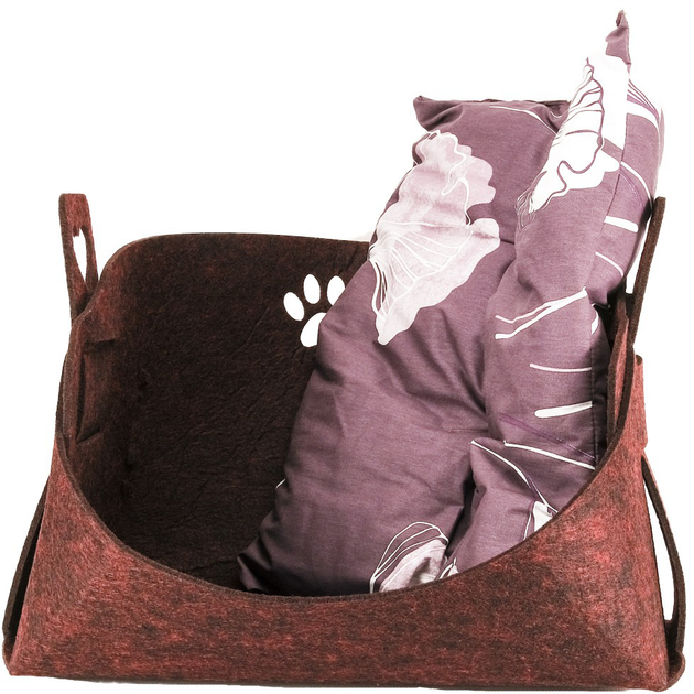 Legowisko z poduszką dla psów i kotów FX Home Flam 54x25x33 cm Red (2820000012128) - obraz 3