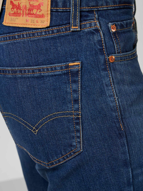 Джинси Slim fit чоловічі Levi's 511 Slim 04511-1163 36-34 Темно-сині (5415153940915) - зображення 4
