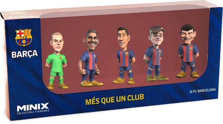 Zestaw figurek Minix Piłkarzy FC Barcelona Araujo + Ter Stegen + Gavi + Pedri + Lewandowski 7 cm (8436605112213) - obraz 1