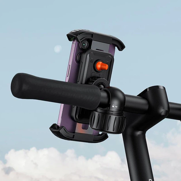 Тримач для телефону Baseus QuickGo Series Bike Phone Mount на велосипед/мопед/мотоцикл 5.7-7.2" (C40561500113-00) Black - Фото 7 Тримач для телефону Baseus QuickGo Series Bike Phone Mount на велосипед/мопед/мотоцикл 5.7-7.2" (C40561500113-00) Black - зображення 7