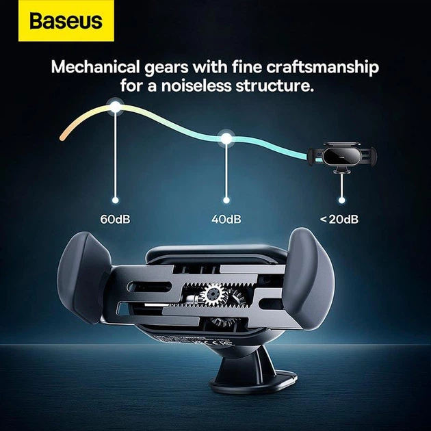 Автомобильный держатель для телефона Baseus Steel Cannon pro Solar Electric Car Mount для крепления на панель с автоматическим зажимом (SUGP010001) Black - изображение 12