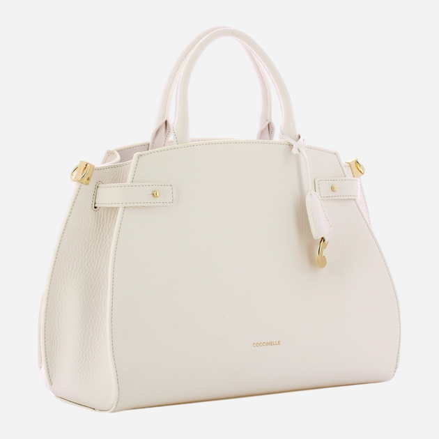 Torba shopper damska skórzana Coccinelle Kliche E1QLA180201-H13 Biała (800070316339) - obraz 3