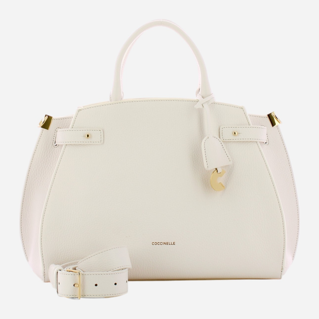 Torba shopper damska skórzana Coccinelle Kliche E1QLA180201-H13 Biała (800070316339) - obraz 4