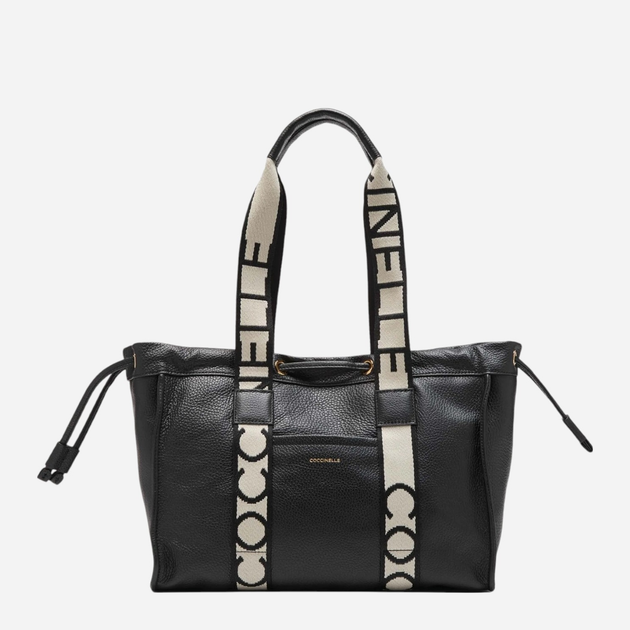 Torba shopper damska skórzana Coccinelle 2Day E1R7B110201-001 Czarna (800070338982) - obraz 1
