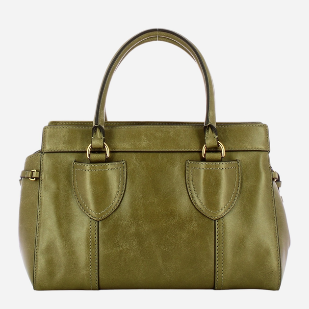 Torba shopper damska skórzana Coccinelle York E1REG180201-G35 Zielona (800070326848) - obraz 2
