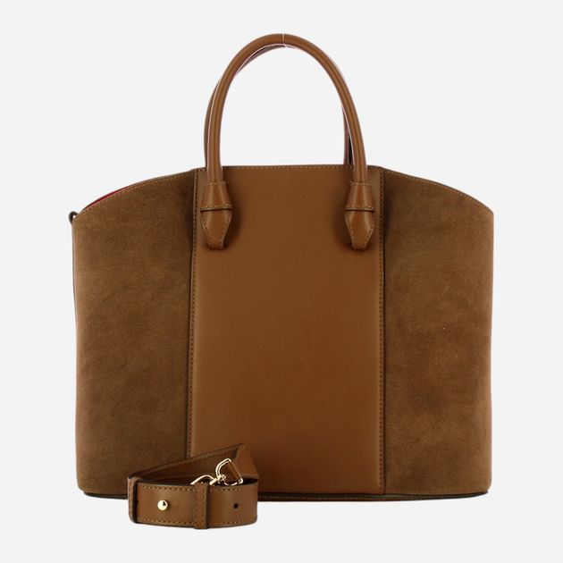 Torba shopper damska skórzana Furla Miastella L WB00333BX04280637S1007 Brązowa (800070306875) - obraz 4