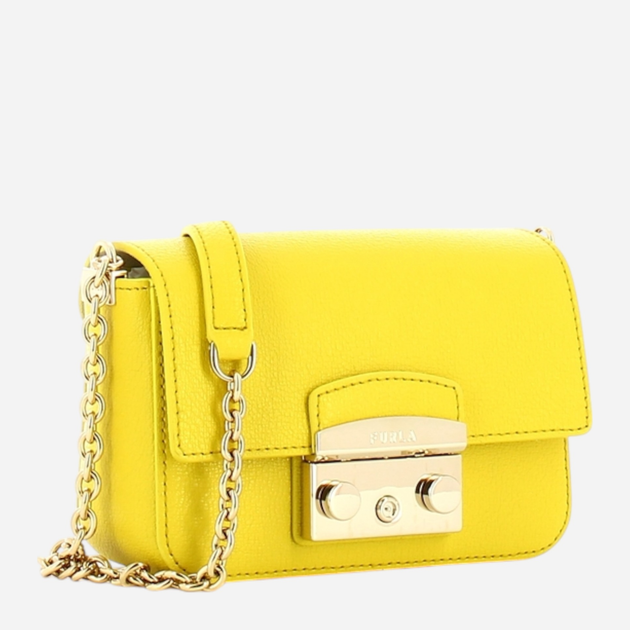 Torebka crossbody damska skórzana Furla Metropolis Mini WB00789AX07321999S10 Żółta (800070302222) - obraz 3