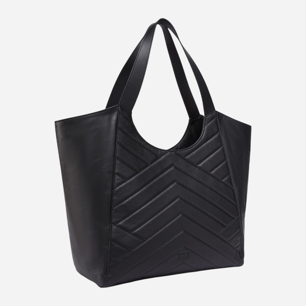 Torba shopper damska skórzana Pinko Tote Bag 104536A29Y-Z99Q Czarna (800070331922) - obraz 3