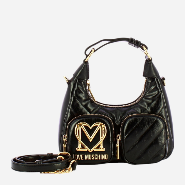 Torebka bagietka damska mała Love Moschino Borsa JC4320PP0LKM0000 Czarna (800070326617) - obraz 4