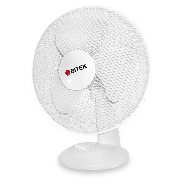 Вентилятор настільний BITEK 16" (40см) 110Вт 3 пластикові лопаті білий BT-1610 - зображення 1