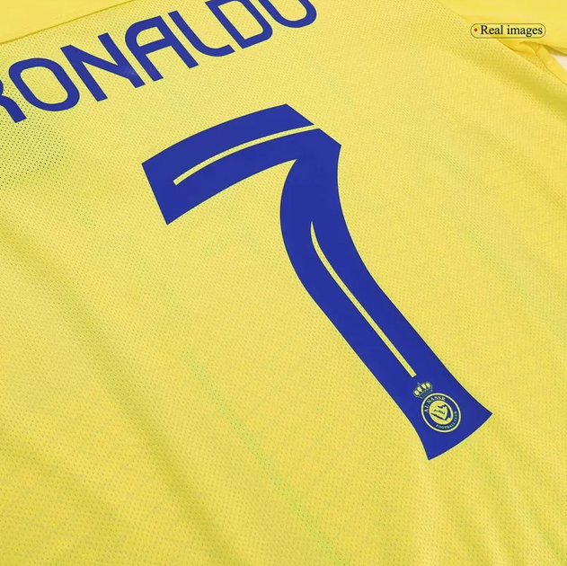 Дитяча футбольна форма Nike Ronaldo (Роналдо) Al-Nasr (Аль-Наср) 23/24, розмір 24 (зріст 130–140 см), жовта - изображение 4