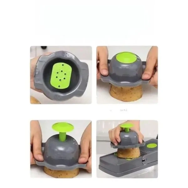 Многофункциональная овощерезка с сменными насадками 14в1 Vegetable Salad Cutter Терка для овощей с контейнером - Фото 4 Многофункциональная овощерезка с сменными насадками 14в1 Vegetable Salad Cutter Терка для овощей с контейнером - изображение 4