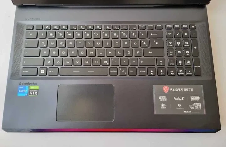 Ноутбук MSI GE76 RAIDER 12UG I9 12900HK/RTX 3080/RAM 16GB/SSD 1TB/WIN 11 Б\В - Фото 3 Ноутбук MSI GE76 RAIDER 12UG I9 12900HK/RTX 3080/RAM 16GB/SSD 1TB/WIN 11 Б\В - изображение 3