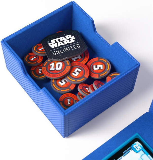 Преміальний футляр Gamegenic Star Wars Unlimited для 60 гральних карт Синя (4251715413784) - зображення 16