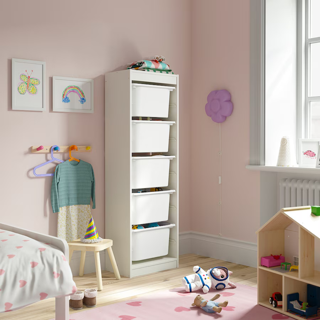 Стелаж с контейнерами TROFAST 46x30x145 см IKEA 995.754.71 белый / белый - изображение 2