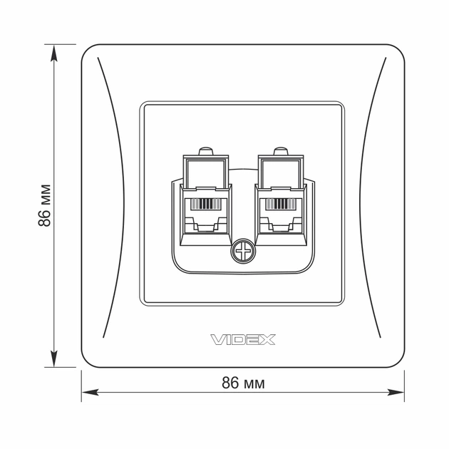 Компьютерная/телефонная розетка RJ45/RJ11 CAT6/CAT3 белая VIDEX BINERA (VF-BNSK2PC6TF3-W) - изображение 6