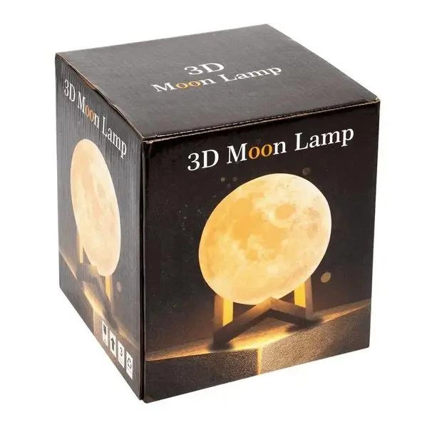 Настольный светильник Ночник Луна 3D Moon Lamp - изображение 3
