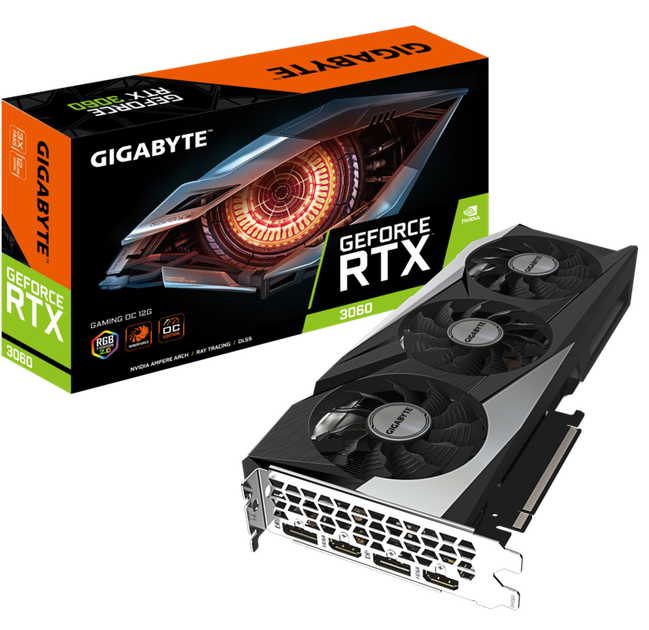 Відеокарта GigaByte RTX 3060 GAMING OC (GV-N3060GAMING OC-12GD) - Фото 3 Відеокарта GigaByte RTX 3060 GAMING OC (GV-N3060GAMING OC-12GD) - изображение 3