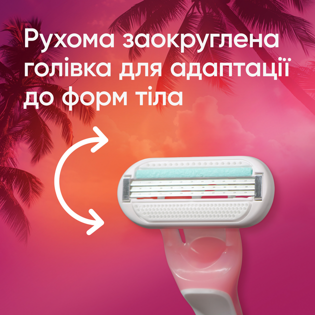 Одноразові станки для гоління (бритви) жіночі Venus Smooth Miami 6 шт (8700216756907) - зображення 5