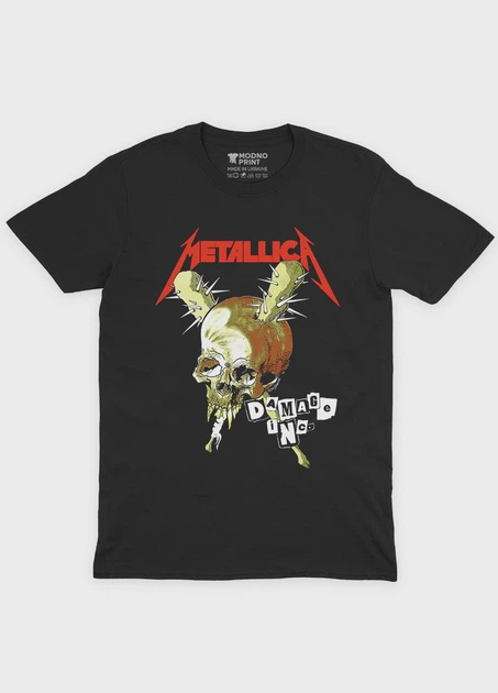 Чоловіча футболка MODNO з рок принтом "Metallica" XXL Чорний (TS001-004-2-699-F-BL-M) - Фото 1 Чоловіча футболка MODNO з рок принтом "Metallica" XXL Чорний (TS001-004-2-699-F-BL-M) - зображення 1