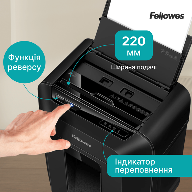 Шредер Fellowes AutoMAX 80M 6 листов 4x12 мм 17 л (f.U4621501) - изображение 11