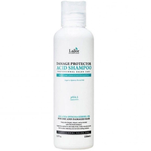 Шампунь Безлужний рН 4.5 La"dor Damaged Protector Acid Shampoo Для Пофарбованого Волосся 150ml - Фото 1 Шампунь Безлужний рН 4.5 La"dor Damaged Protector Acid Shampoo Для Пофарбованого Волосся 150ml - изображение 1