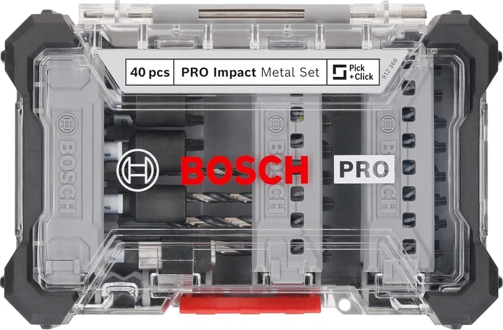 Набір біт и свердл Bosch PRO Impact Metal 40 шт (2608521U86) - Фото 2 Набір біт и свердл Bosch PRO Impact Metal 40 шт (2608521U86) - зображення 2