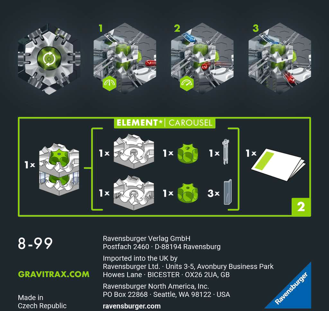 Zestaw zabawek Ravensburger Gravitrax Pro Element Carousel (4005556224364) - obraz 2