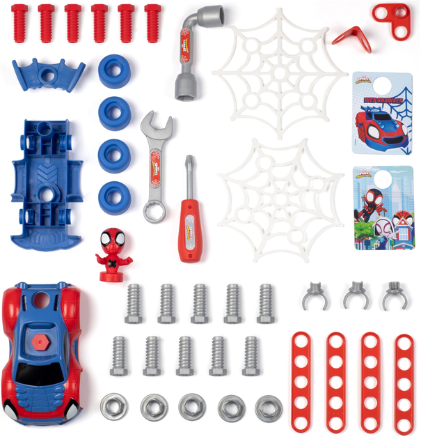 Zestaw zabawek Smoby Warsztat Spidey Trolley z narzędziami (3032163602149) - obraz 3