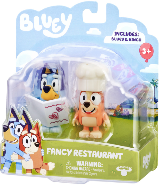 Zestaw figurek Bluey Fancy Restaurant: Bluey & Bingo (630996130452) - obraz 2