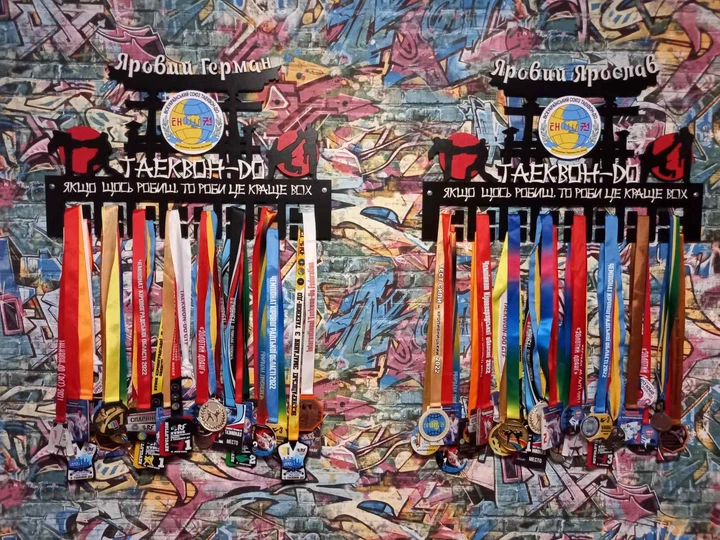 Поличка для медалей і нагород карате індивідуальна 50смх35см чорна (Medalnutsa-0602-597) - Фото 1 Поличка для медалей і нагород карате індивідуальна 50смх35см чорна (Medalnutsa-0602-597) - изображение 1