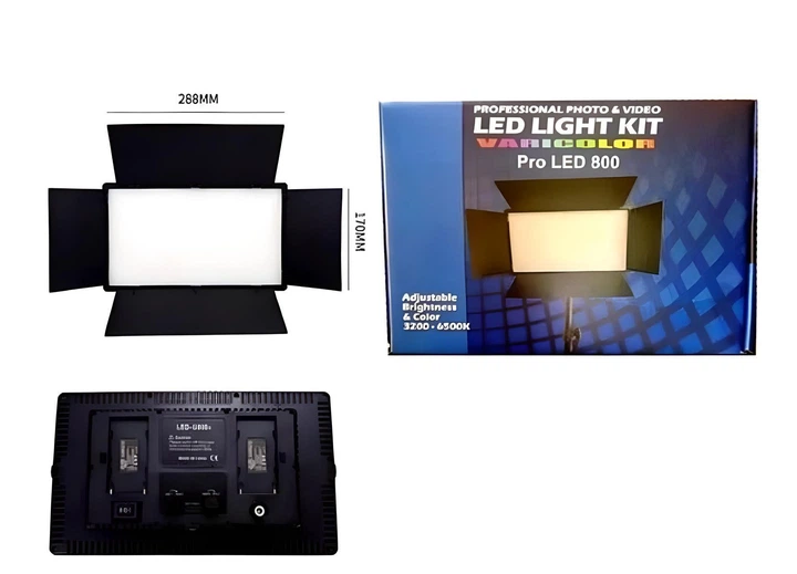 Видеосвет LED U800 + адаптер питания от сети + штатив 2.1 м - изображение 9