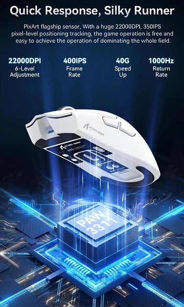 Игровая беспроводная мышь Attack Shark X11 White - изображение 9