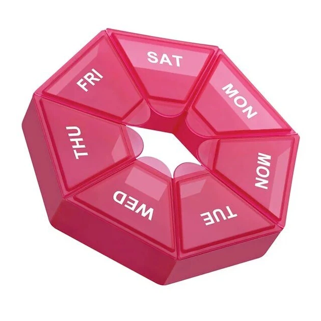 Таблетница Semi 7Days Mini Pill Box, Red - Фото 1 Таблетница Semi 7Days Mini Pill Box, Red - изображение 1