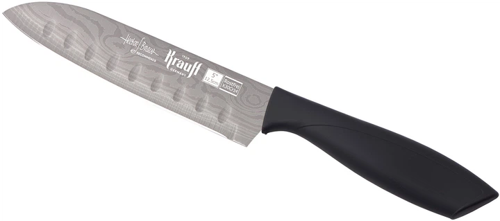 Кухонний ніж Krauff Smart Сhef Універсальний Сантоку 12.5 см Чорний (29-305-052) - изображение 3