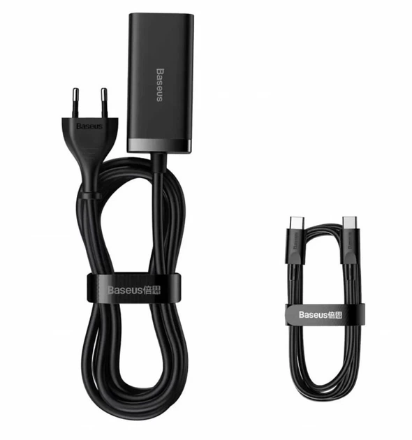 Зарядний пристрій Baseus GaN3 Pro Desktop Powerstrip AC+2U+2C 100W PSZM000401 чорний - Фото 6 Зарядний пристрій Baseus GaN3 Pro Desktop Powerstrip AC+2U+2C 100W PSZM000401 чорний - зображення 6