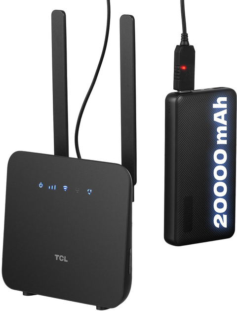 Роутер TCL LINKHUB (HH42CV2) LTE Wi-Fi + Power Bank 20000мА*ч + USB-DC ...