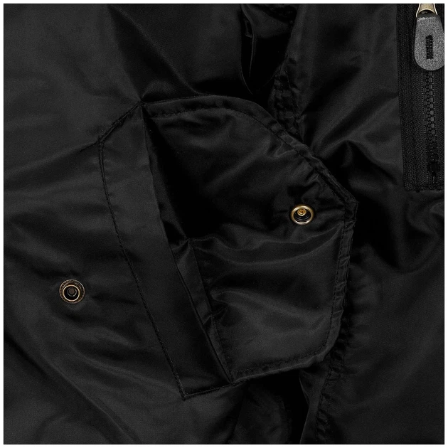 Тактическая двусторонняя куртка бомбер Mil-Tec ma1 Black 10403002 размер XS - изображение 8