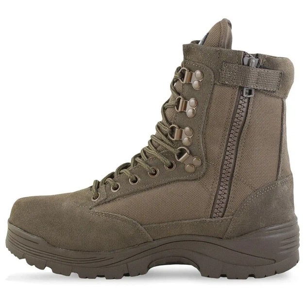 Ботинки тактические демисезонные Mil-Tec Side zip boots на молнии Коричневые 12822109 - размер 45 - изображение 3