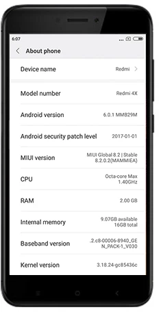 Мобільний телефон Xiaomi Redmi 4X 2/16GB Black - зображення 4