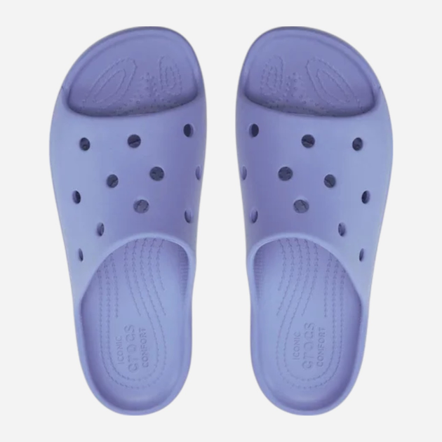 Klapki damskie basenowe Crocs Classic Platform Slide 208180-4ON 38-39 (M6/W8) 24 cm Niebieskie - obraz 4