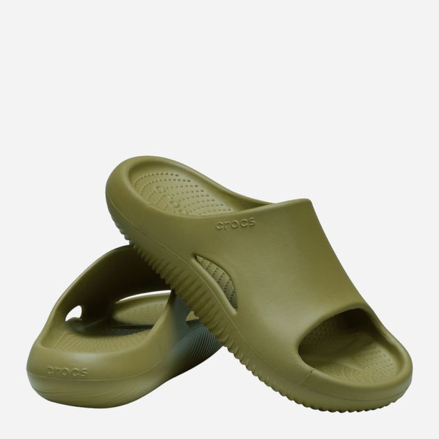 Жіночі шльопанці для пляжу Crocs Mellow Slide 208392-3UA 36-37 (M4/W6) 22 см Хакі (196265653485) - зображення 2