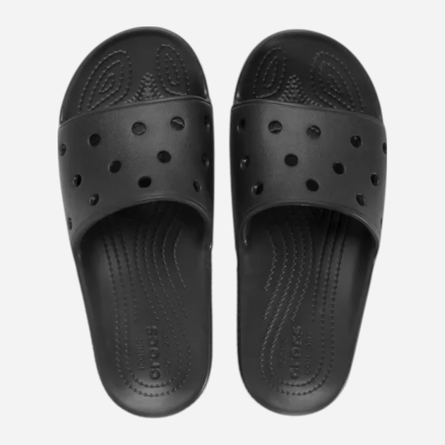 Жіночі шльопанці для пляжу Crocs Classic Slide 206121-BLK 39-40 (M7/W9) 25 см Чорні (191448438385) - зображення 5